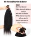 Dolago Kinky Straight Hand Tied Weft Hair Extensions For Black Women Coarse Yaki Full Cuticle Genius Utah Human Hair Extensions Brazilian Virgin Human Hair Bundles Can Be Dyed
