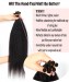 Dolago Kinky Straight Hand Tied Weft Hair Extensions For Black Women Coarse Yaki Full Cuticle Genius Utah Human Hair Extensions Brazilian Virgin Human Hair Bundles Can Be Dyed