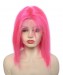 Colored Pink Human Hair Lace Front Wigs For Women 
