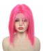 Colored Pink Human Hair Lace Front Wigs For Women 