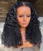 Brazilian deep curly lace closure wigs for women for sale