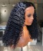 Brazilian deep curly lace closure wigs for women for sale