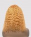 Dolago Colorful Wig Curly Bob Lace Front Wigs Pre-Plucked 130% Density Bright Yellow