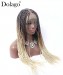  Knotless braided lace wigs middle part ombre 1b/27/613 braided wigs lace frontal 13X3 100%  handmade cheap synthetic braiding wigs for women african american free shipping dolago