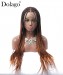  Knotless braided lace wigs middle part ombre 1b/30 braided wigs lace frontal 13X3 cheap synthetic braiding wigs for women african american 100% handmade free shipping dolago