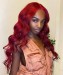 red ombre wig 4x4 lace closure human hair wigs