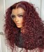 Loose Wave Ombre Lace Wigs 99J Blonde Human Hair Lace Front Wig  