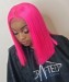 Colorful Wig Straight Bob Lace Front Wigs Pre-Plucked 