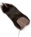 Dolago Brazilian Virgin Human Hair Straight 4x4 Free Part Silk Base Closure