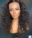 Quality deep curly human hair wigs invisible knots for sale 