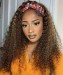 Brazilian Curly Colored Headband Wigs For Women Cheap Price 