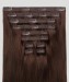 Dolago Remy Clip in Human Hair Extensions Dark Brown120g 7pcs