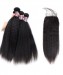 Dolago Light Yaki Straight Hair Bundles With 4x4 Frontal Lace Closure For Sale Brazilian Human Hair 3 PCS Yaki Straight Bundles With Closures Hair Extensions For Women High Quality Wholesale Bundles And Closures