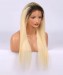 two tone ombre 1B/613 blonde wig human hair