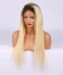 two tone ombre 1B/613 blonde wig human hair