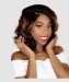 Brown High Light Natural Wave Lace Front Wig Bob Style