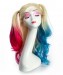 Ombre Colored Synthetic Hair Wigs Harley Quinn Costume for women