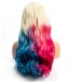 Ombre Colored Synthetic Hair Wigs Harley Quinn Costume for women