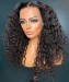 Loose curly hd transparent lace front human hair wigs for sale