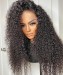 Dolago 3B 3C Kinky Curly HD Frontal Human Hair Lace Wig For Black Women High Quality Undetectable 13X6 Transparent Lace Front Wig With Baby Hair Brazilian HD Curly Human Hair Bleached The Knots 