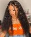 Kinky Curly Lace Front Human Hair Wigs With Baby Hair