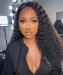 Brazilian deep curly lace closure wigs for women for sale