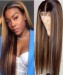 High light 1B/30 straight with silk top base full lace wig