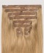 Dolago Remy Clip in Human Hair Extensions Ash Blonde #24 120g 7pcs
