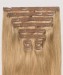 Dolago Remy Clip in Human Hair Extensions Ash Blonde #24 120g 7pcs
