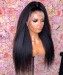 Dolago Fake Scalp Kinky Straight 13X6 Lace Front Human Virgin Hair Wigs Pre-Plucked With Natural Hairline 250% Brazilian Coarse Yaki Lace Frontal Wigs With Baby Hair Glueless Front Lace Wig For Black Women