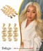 Dolago Body Wave Human Hair Weave Bundles 3 Pcs 613 Blonde Color