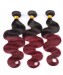 Dolago Brazilian Virgin Hair 3 Pcs Ombre Weave Bundles 1B/99J Burgundy Brazilian Hair 