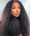 Dolago Natural Kinky Straight 13x4 Lace Front Wig Human Hair Pre Plucked For Black Women 180% Best High Quality Front Lace Wigs With Baby Hair Glueless Frontal Wigs Pre Bleached With Invisible Hairline For Sale