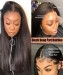 Dolago Glueless Kinky Straight 13x4 Lace Front Human Hair Wig For Black Women 150% Coarse Yaki Lace Frontal Wigs Human Hair Can Be Dyed High Quality Frontal Wigs Pre Plucked With Baby Hair 