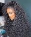 RLC HD Human Hair Lace Frontal Wigs For Black Women 250% High Density Invisible HD 13x6 Lace Front Human Hair Wig For Sale Glueless Deep Curly Undetectable Transparent Frontal Wigs With Baby Hair Pre Plucked