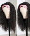 deep curly human hair headband wigs for women cheap prices