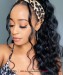 Best cheap headband wigs natural hair African American For Black Women