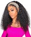 good quality deep curly headband human hair wigs for women 