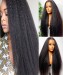 Dolago Glueless Kinky Straight 13x4 Lace Front Human Hair Wig For Black Women 150% Coarse Yaki Lace Frontal Wigs Human Hair Can Be Dyed High Quality Frontal Wigs Pre Plucked With Baby Hair 