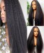 Dolago Kinky Straight Human Hair Lace Front Wigs For Sale 150% Coarse Yaki 13X4 Lace Front Human Hair Wigs Pre Plucked For Black Women Natural Brazilian Front Lace Wigs With Baby Hair Can Be Dyed