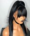 Quality Silky Straight Full Lace Wigs With Bang 150% Density