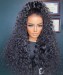 RLC HD Human Hair Lace Frontal Wigs For Black Women 250% High Density Invisible HD 13x6 Lace Front Human Hair Wig For Sale Glueless Deep Curly Undetectable Transparent Frontal Wigs With Baby Hair Pre Plucked