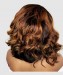 Brown High Light Natural Wave Lace Front Wig Bob Style