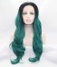 Dolago Long Wavy 1B/Green Ombre Synthetic Wig Lace Front Wig