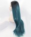 Dolago 1B/Dark Blue Ombre Synthetic Wig Lace Front Wig 