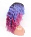 Luxury Natural Wave 1B/Purple/Pink Ombre Colored Lace Wigs