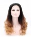 Dolago Synthetic Wig Dark Brown Ombre Wig Lace Front Wig