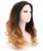 Dolago Synthetic Wig Dark Brown Ombre Wig Lace Front Wig