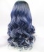 Dolago 1B/Blue With White Highlight Synthetic Wig For Black Women