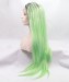 Dolago Grey/Light Green Ombre Straight Fashionable Synthetic Wig